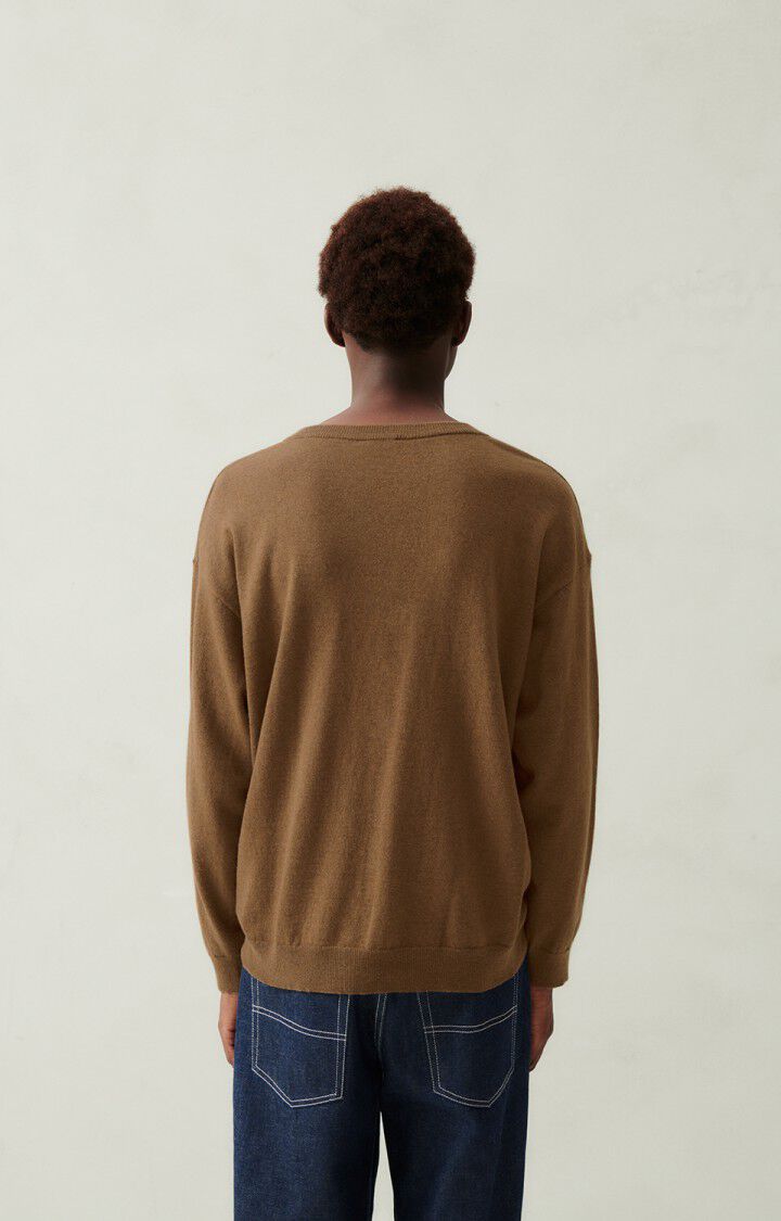 American Vintage Pull Homme Voxybay - CHATAIN CHINE 58 Manches Longues Marron - H23
