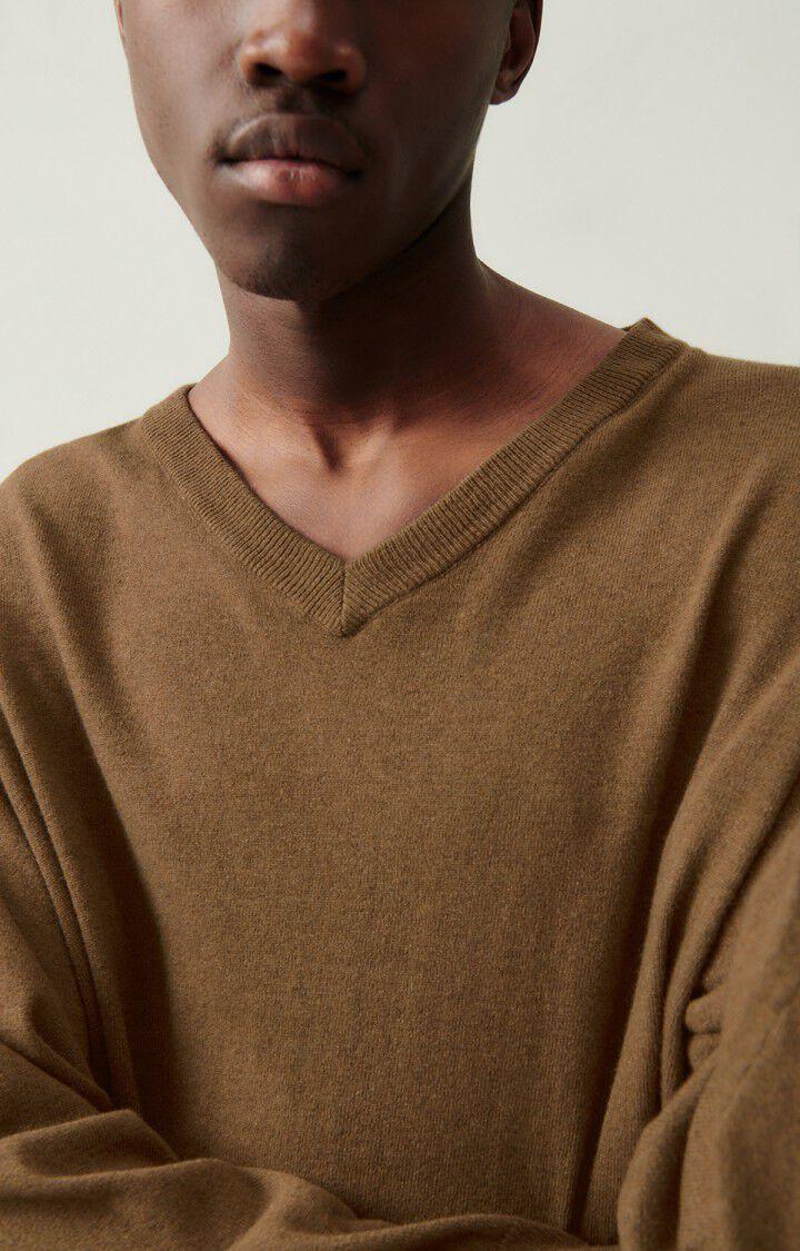 American Vintage Pull Homme Voxybay - CHATAIN CHINE 58 Manches Longues Marron - H23