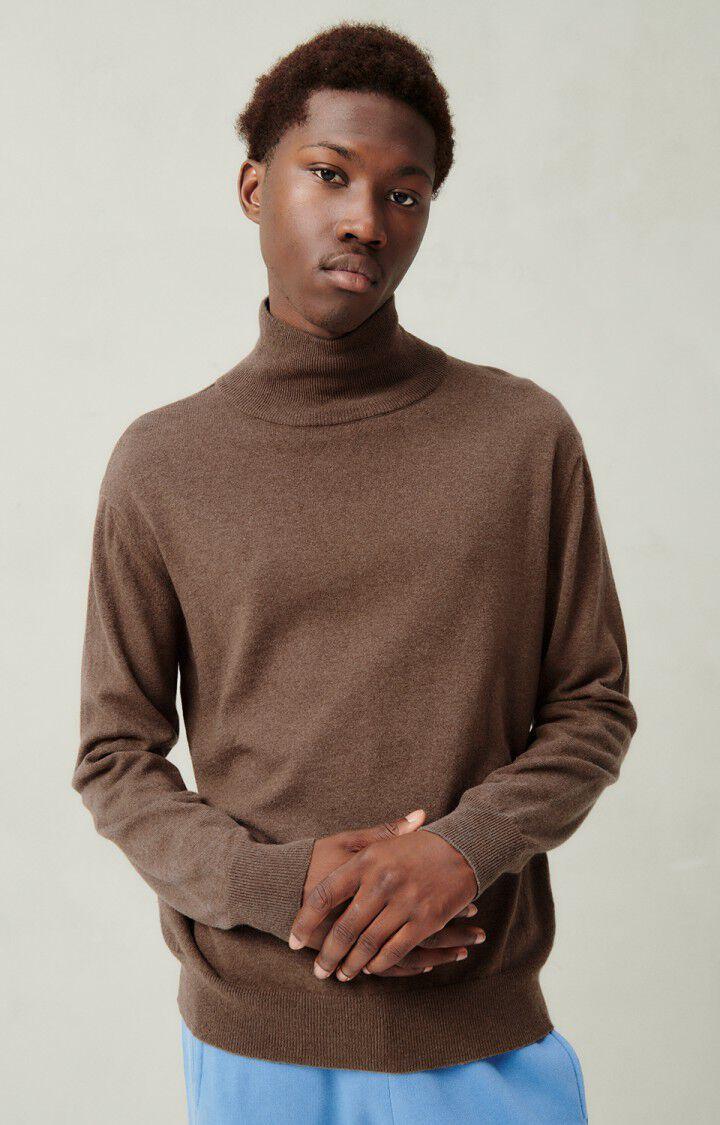 american vintage Pull homme Voxybay - CHATAIN CHINE 64 Manches longues Marron - H23