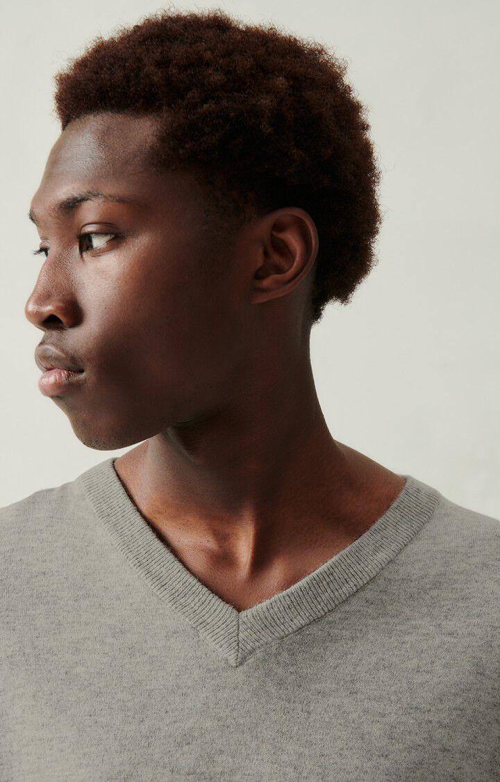 American Vintage Pull Homme Voxybay - GRIS CLAIR CHINE 58 Manches Longues Gris - H23