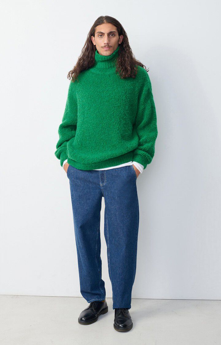 American Vintage Pull Homme Zolly - BASILIC CHINE 50 Manches Longues Vert - H24