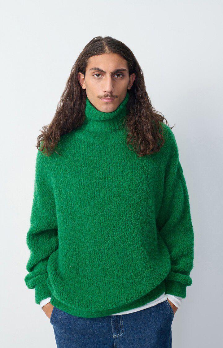 american vintage Pull homme Zolly - BASILIC CHINE 50 Manches longues Vert - H24