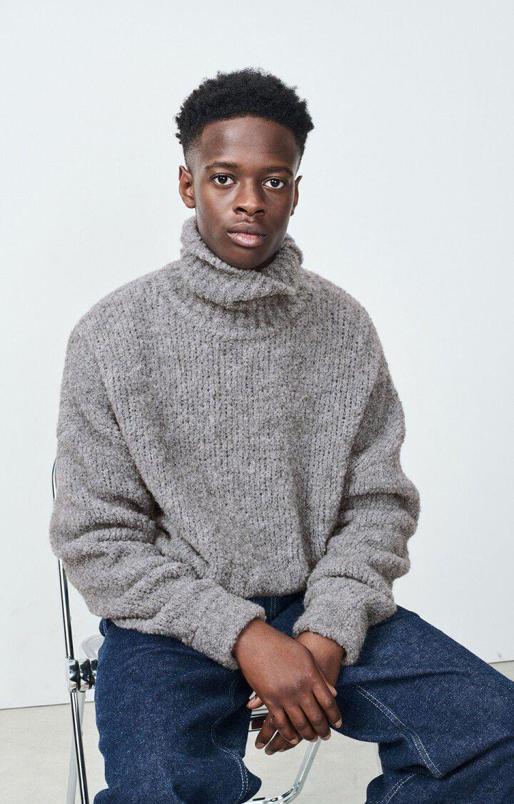 american vintage Pull homme Zolly - SOURIS CHINE 50 Manches longues Gris - H24