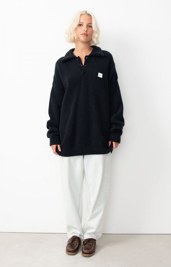 American Vintage Pull Mixte Gylson - NOIR 54 Manches Longues Noir - H24