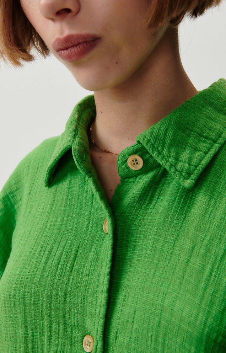 American Vintage Robe Chemise Femme Oyobay - JARDIN 32 Manches 3/4 Vert - E23