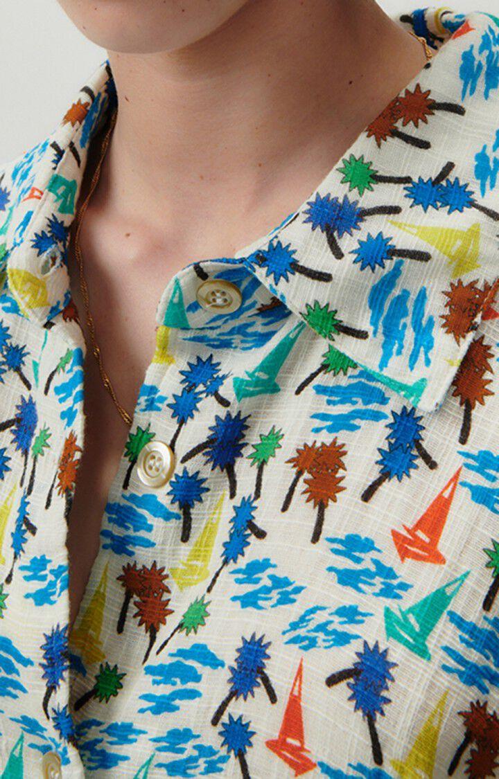 American Vintage Robe Chemise Femme Oyobay - ORPHEE 32 Manches 3/4 Blanc - E23
