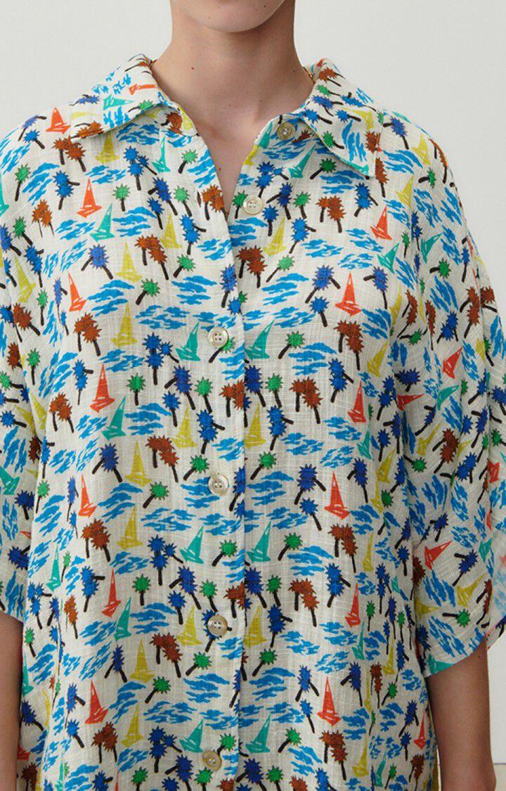 American Vintage Robe Chemise Femme Oyobay - ORPHEE 32 Manches 3/4 Blanc - E23
