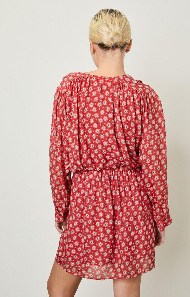 American Vintage Robe Femme Aboodi - JOSETTE Manches Longues Rouge - E21