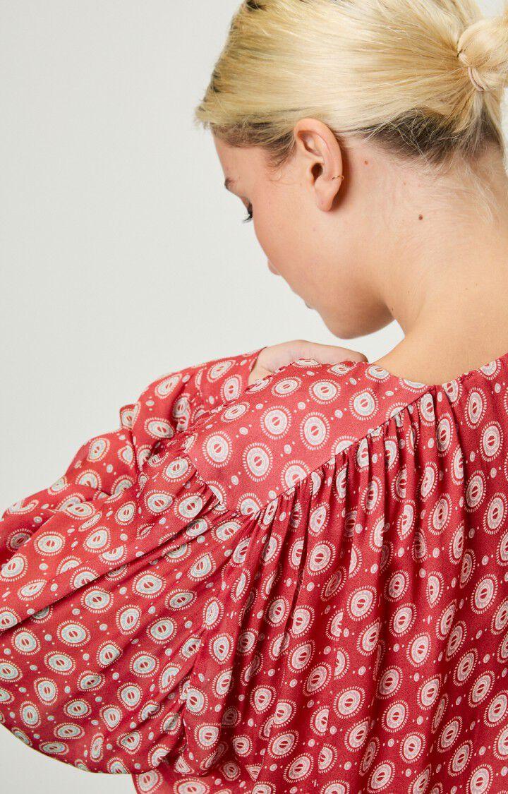 American Vintage Robe Femme Aboodi - JOSETTE Manches Longues Rouge - E21