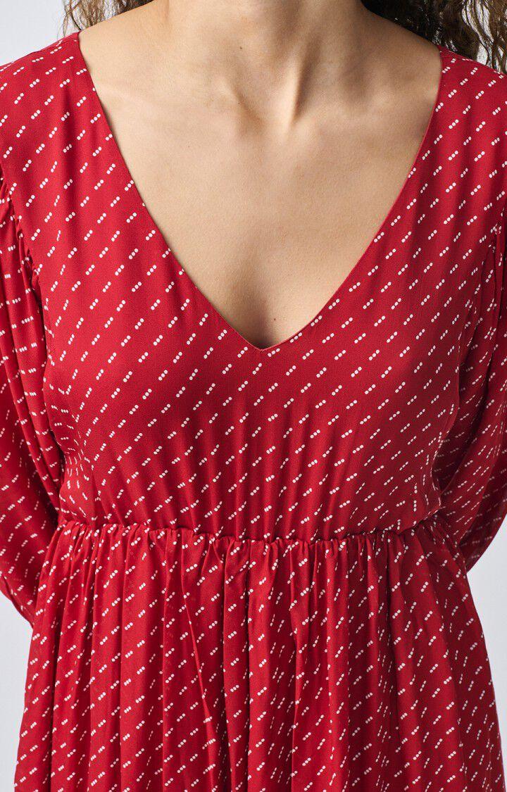 American Vintage Robe Femme Aboodi - TOOTSI Manches Longues Rouge - H20