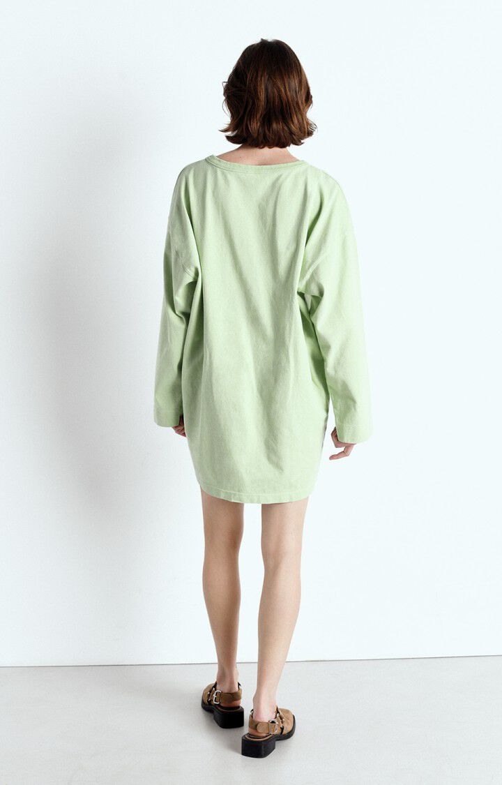 American Vintage Robe Femme Afoma - AMANDE VINTAGE 50 Manches Longues Vert - E25