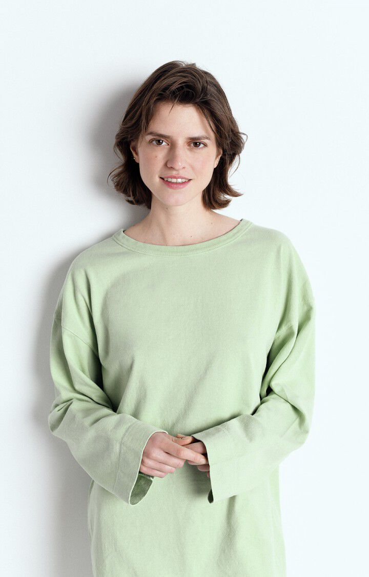 American Vintage Robe Femme Afoma - AMANDE VINTAGE 50 Manches Longues Vert - E25