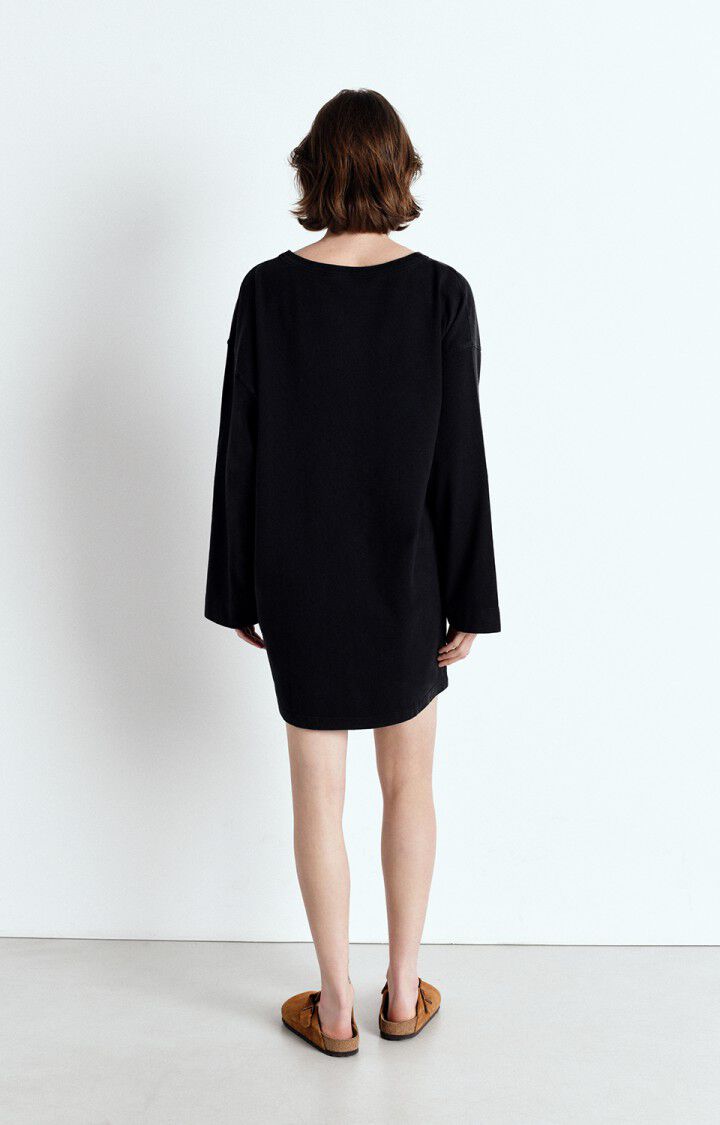 American Vintage Robe Femme Afoma - TENEBRE VINTAGE 50 Manches Longues Noir - E25