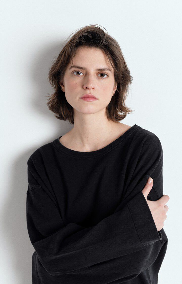 American Vintage Robe Femme Afoma - TENEBRE VINTAGE 50 Manches Longues Noir - E25