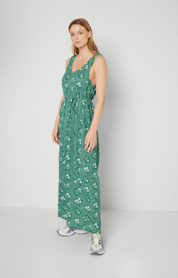 american vintage Robe femme Bukbay - ANDIE 0 Fines bretelles Vert - E23