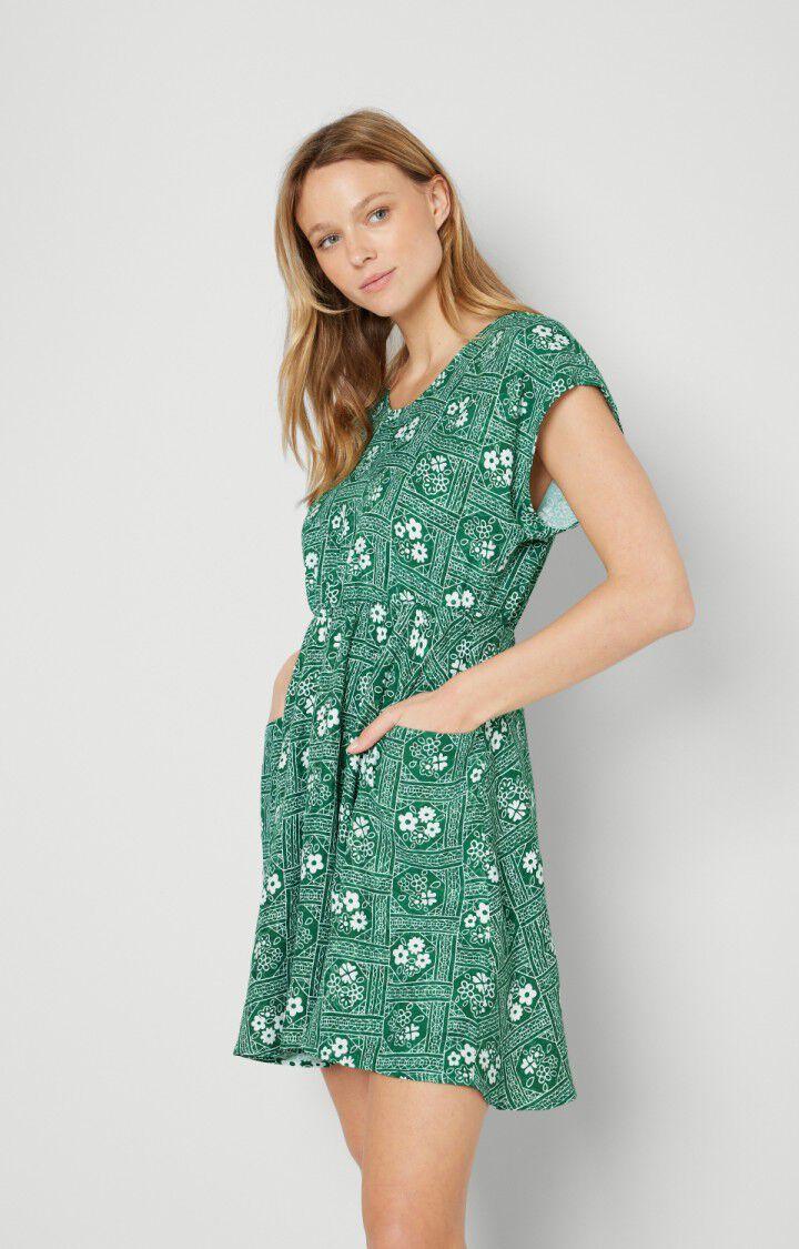 american vintage Robe femme Bukbay - ANDIE 20 Manches courtes Vert - E23