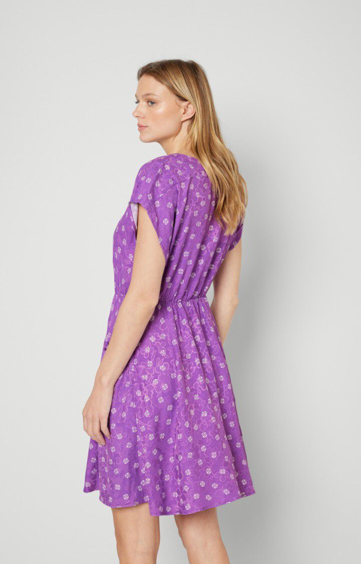 American Vintage Robe Femme Bukbay - ANITA 20 Manches Courtes Violet - E23