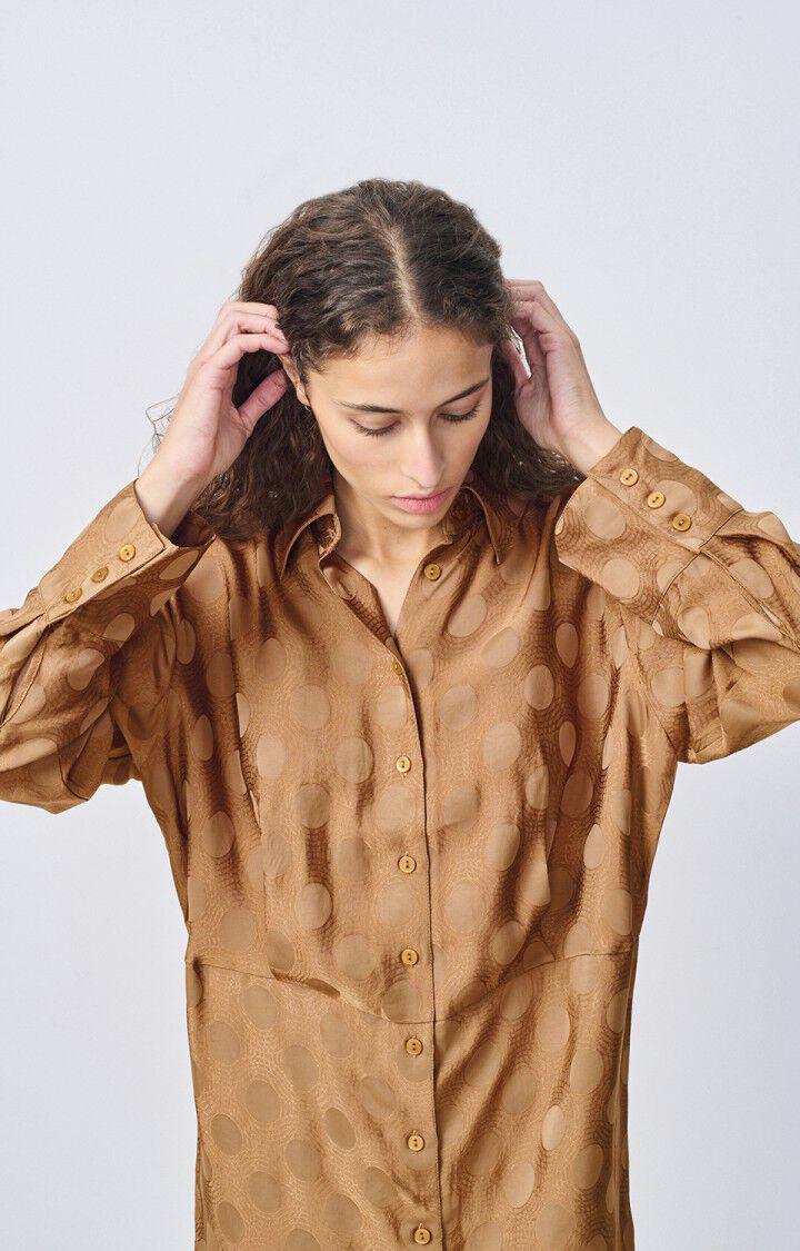 American Vintage Robe Femme Bukbay - BELETTE 56 Manches Longues Marron - H22
