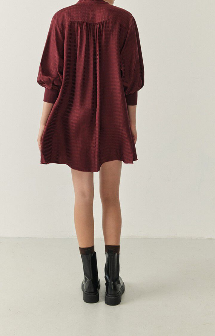 American Vintage Robe Femme Bukbay - CARDINAL 58 Manches Longues Rouge - H22