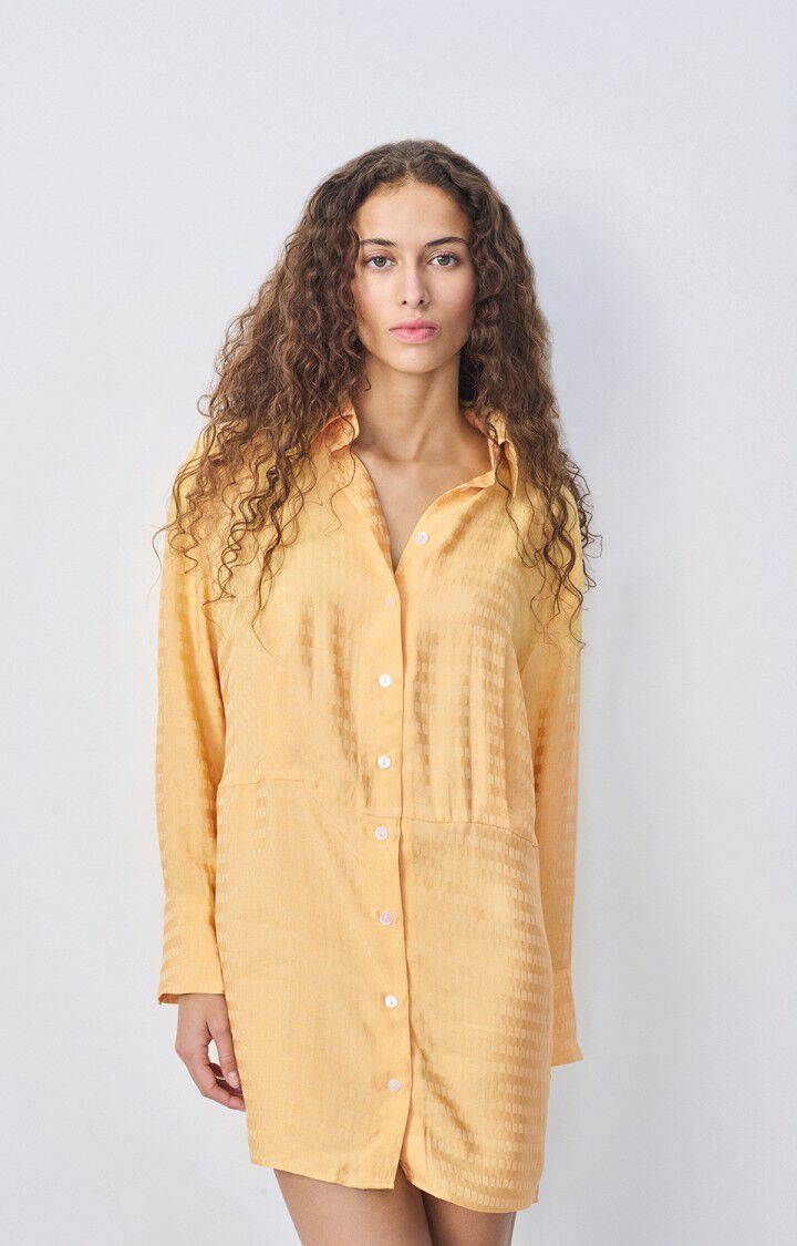 american vintage Robe femme Bukbay - DESERT 56 Manches longues Jaune - H22