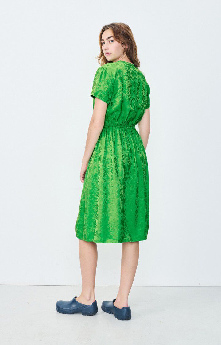 American Vintage Robe Femme Bukbay - GAZON Manches Courtes Vert - E22