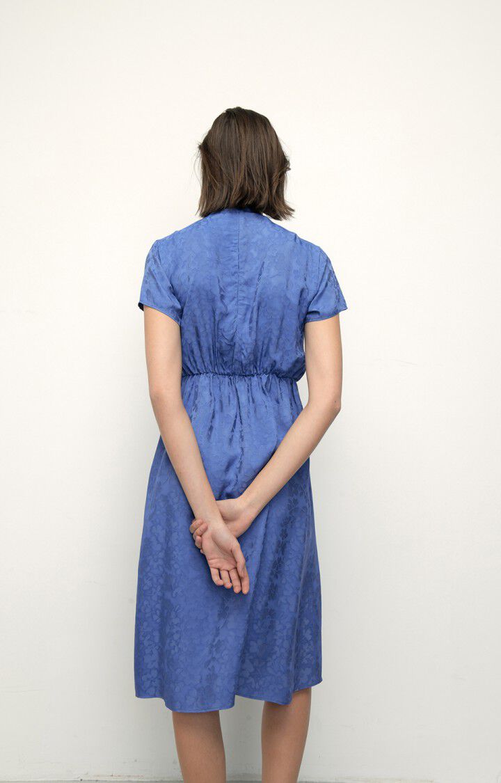 American Vintage Robe Femme Bukbay - MARIN Manches Courtes Bleu - E22