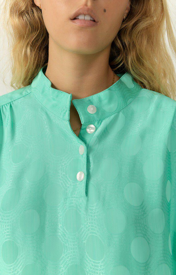 American Vintage Robe Femme Bukbay - MENTHE A L'EAU 58 Manches Longues Bleu - H22