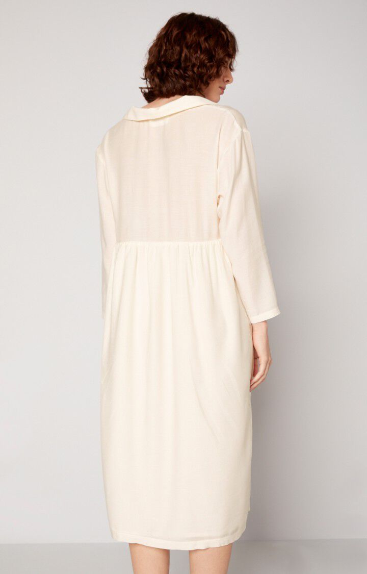 American Vintage Robe Femme Dorabird - ECRU Manches 7/8 Beige - E20