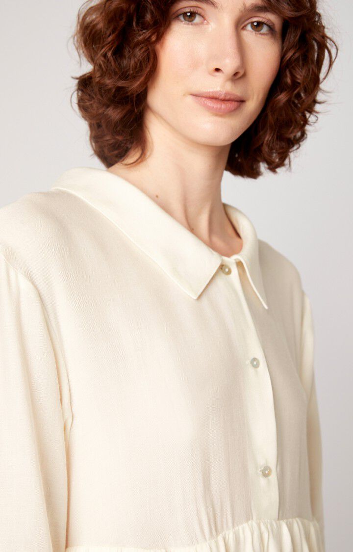 American Vintage Robe Femme Dorabird - ECRU Manches 7/8 Beige - E20