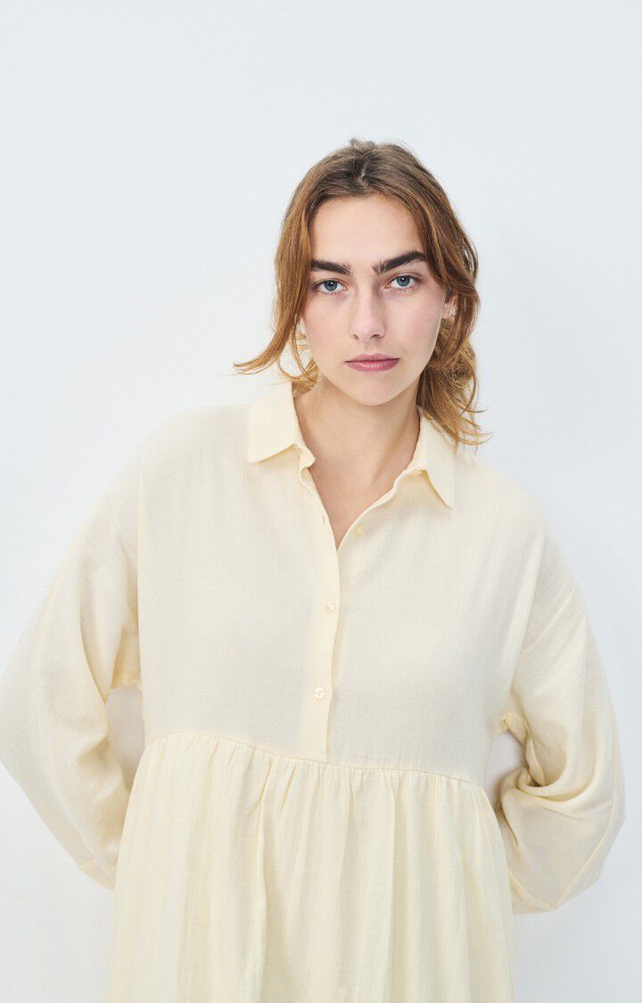 American Vintage Robe Femme Epifun - SEIGLE Manches Longues Beige - H19