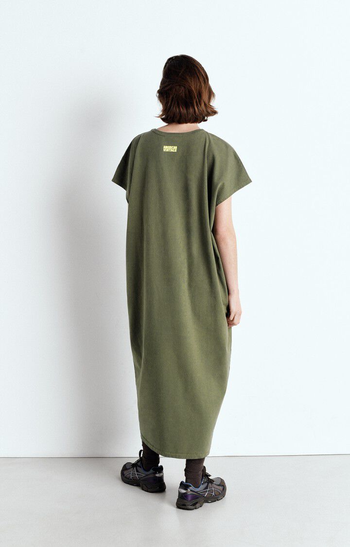 American Vintage Robe Femme Fazy - KAKI VINTAGE 0 Sans Manches Vert - E25