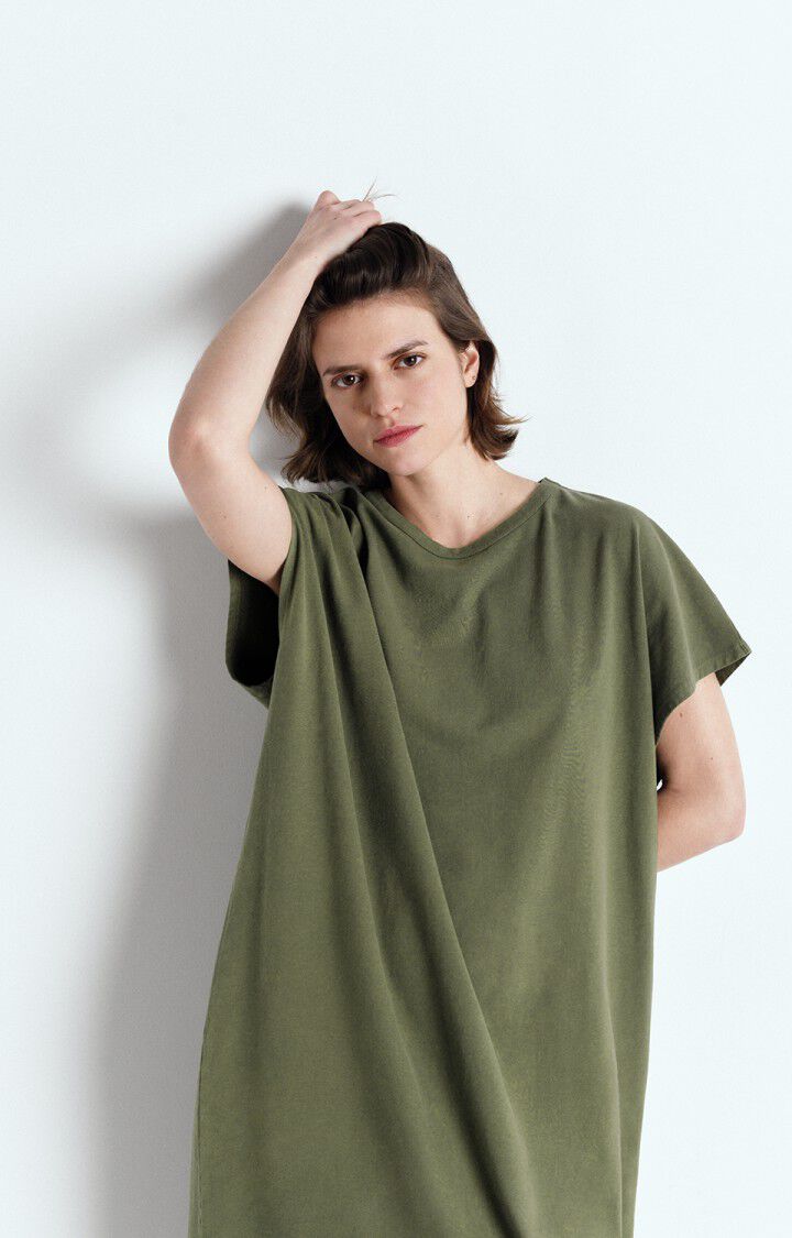 American Vintage Robe Femme Fazy - KAKI VINTAGE 0 Sans Manches Vert - E25