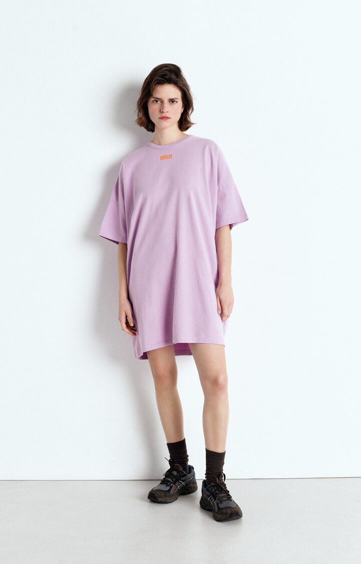 American Vintage Robe Femme Fazy - ORCHIDEE VINTAGE 14 Manches Courtes Violet - E25