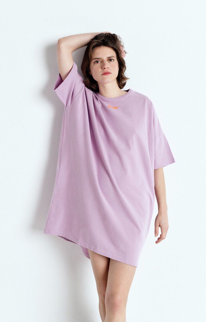 american vintage Robe femme Fazy - ORCHIDEE VINTAGE 14 Manches courtes Violet - E25