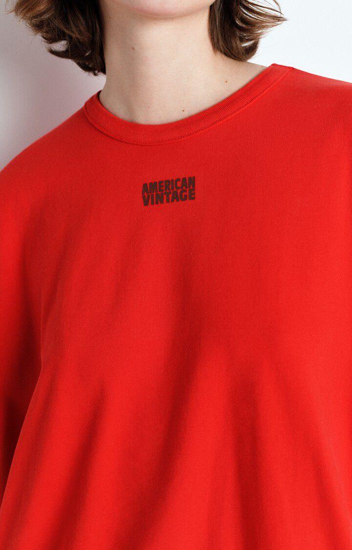 American Vintage Robe Femme Fazy - VOLCAN VINTAGE 14 Manches Courtes Rouge - E25