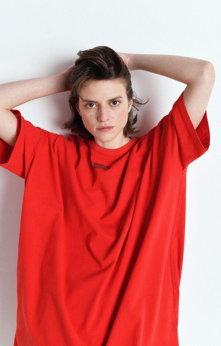 American Vintage Robe Femme Fazy - VOLCAN VINTAGE 14 Manches Courtes Rouge - E25