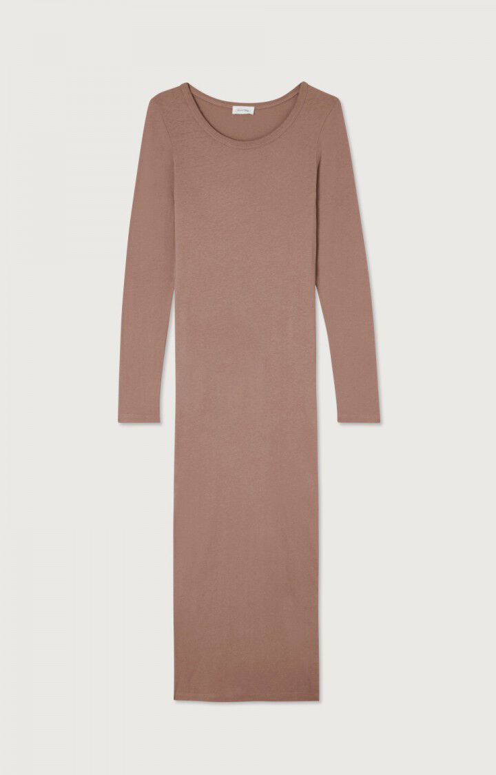 american vintage Robe femme Gamipy - CACAO Marron - H23B
