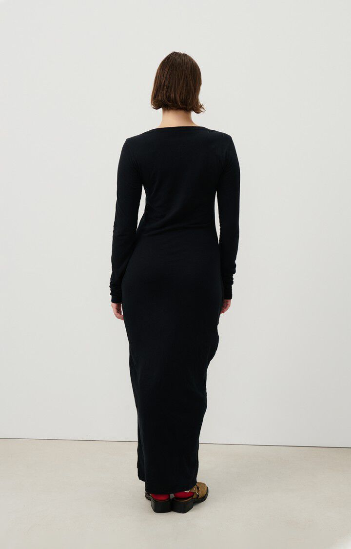 American Vintage Robe Femme Gamipy - NOIR 70 Manches Longues Noir - E25