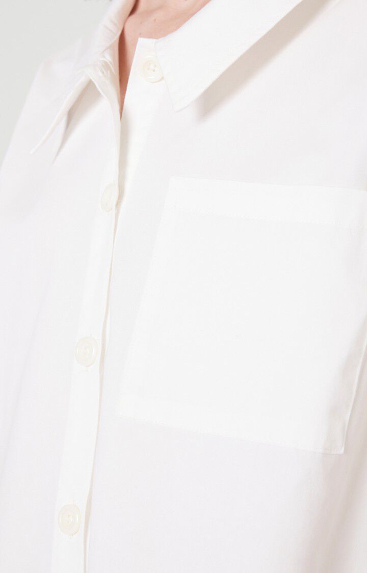 American Vintage Robe Femme Giony - BLANC Manches Courtes Blanc - E20
