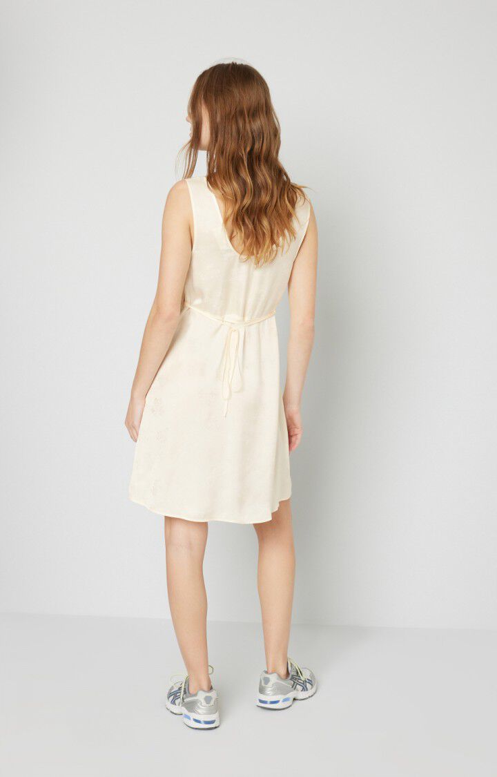 American Vintage Robe Femme Gitaka - NACRE Sans Manches Beige - E21