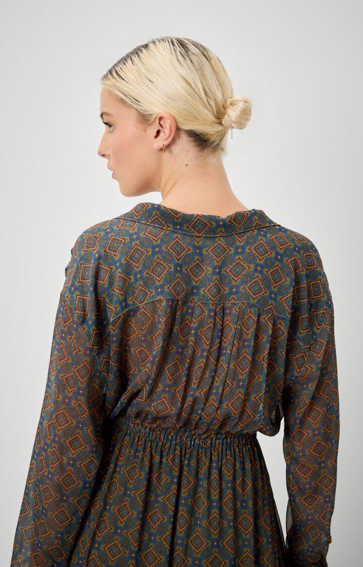 American Vintage Robe Femme Inostate - GYPSY PRINT Manches Longues Marron - H19