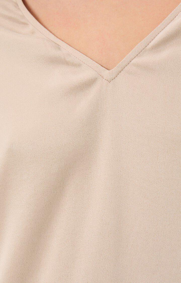 American Vintage Robe Femme Ipipiwood - CHAMPAGNE Manches Longues Beige - E18