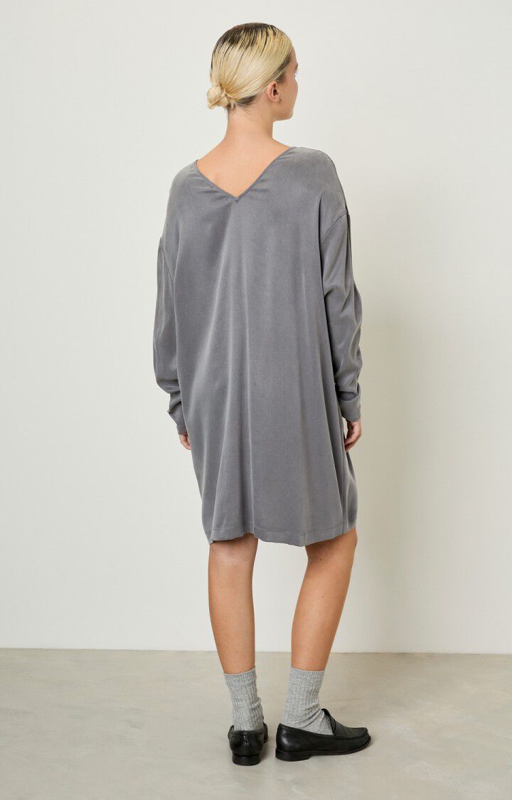 American Vintage Robe Femme Ipipiwood - FJORD Manches Longues Gris - E18