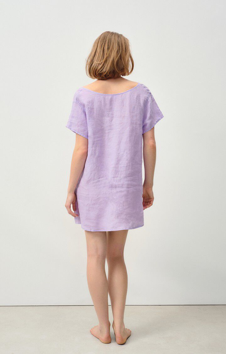 American Vintage Robe Femme Ivybo - JACINTHE 16 Manches Courtes Violet - E24