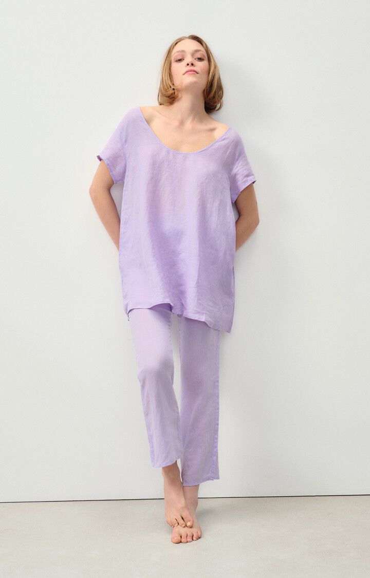 American Vintage Robe Femme Ivybo - JACINTHE 16 Manches Courtes Violet - E24