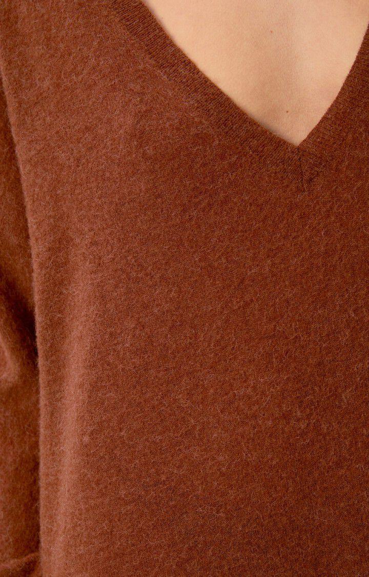 American Vintage Robe Femme Kybird - AUBURN Manches Longues Marron - H21