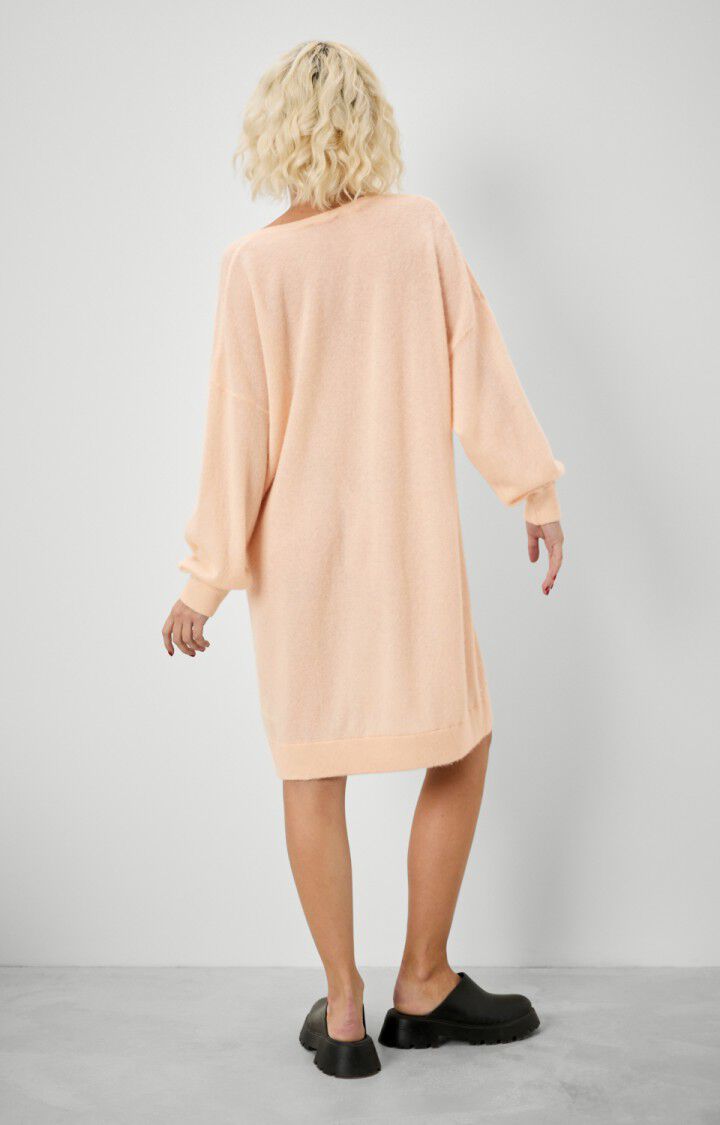American Vintage Robe Femme Kybird - BISCUIT Manches Longues Beige - H21