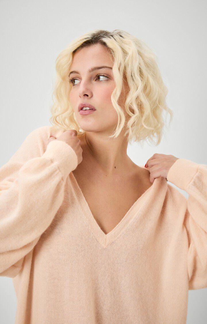 American Vintage Robe Femme Kybird - BISCUIT Manches Longues Beige - H21