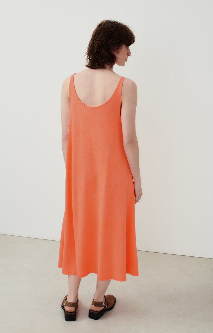 American Vintage Robe Femme Lopintale - ORANGE FLUO 0 Fines Bretelles Orange - E24