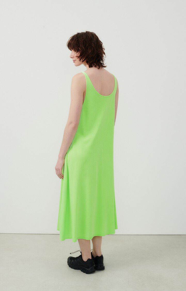 American Vintage Robe Femme Lopintale - POMME FLUO 0 Fines Bretelles Vert - E24